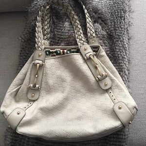 Authentic White Gucci Bag